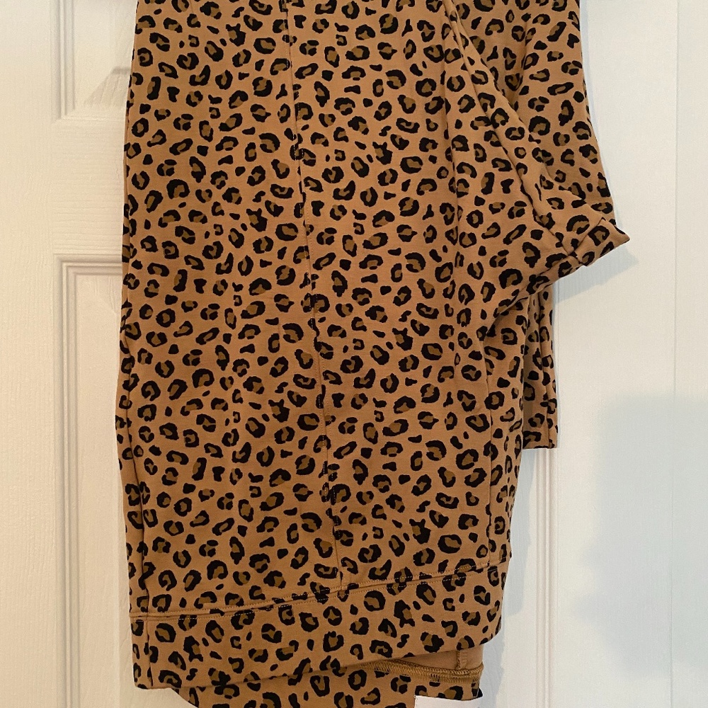 High-Waisted Stevie Ponte Pants-Leopard Print